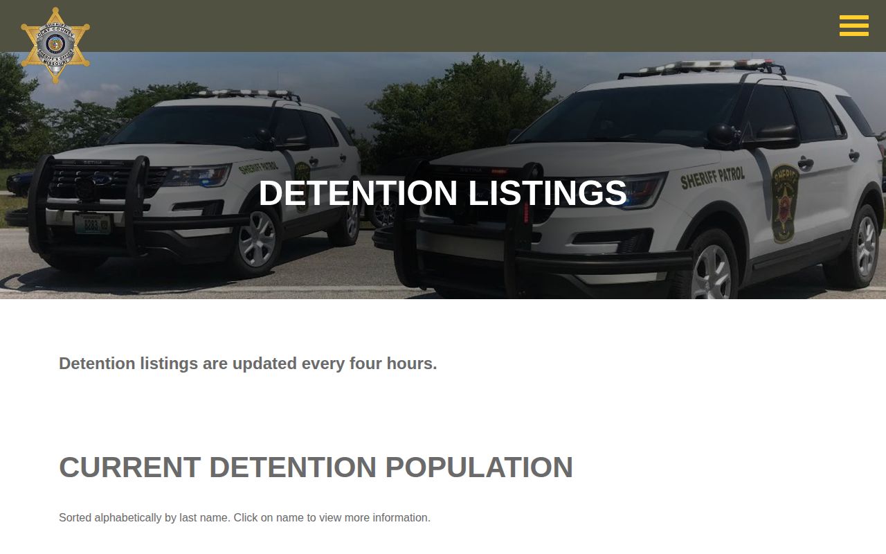 Clay County current-custody arrest roster interface